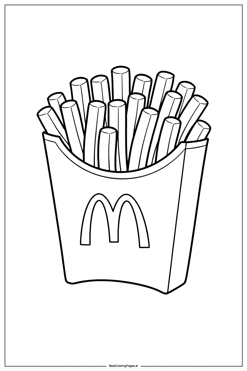 McDonald’s french fries Coloring Page