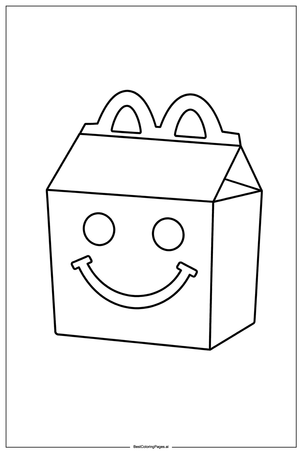 McDonald’s happy meal box Coloring Page