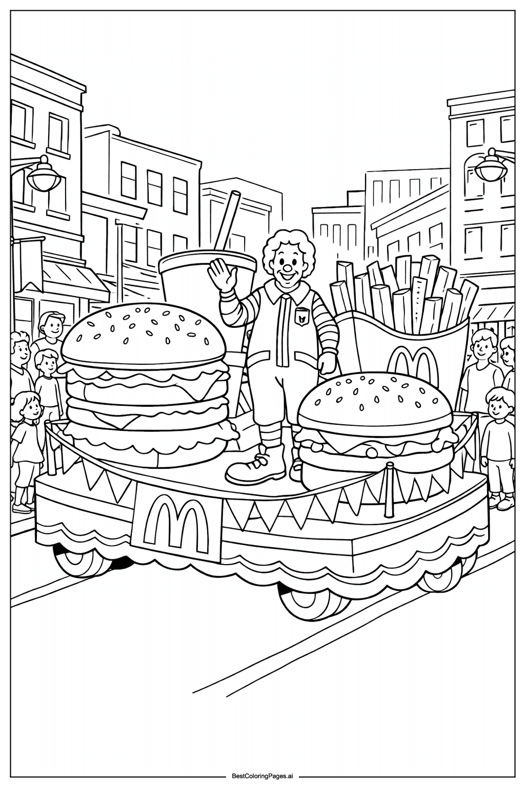 McDonald’s parade float Coloring Page