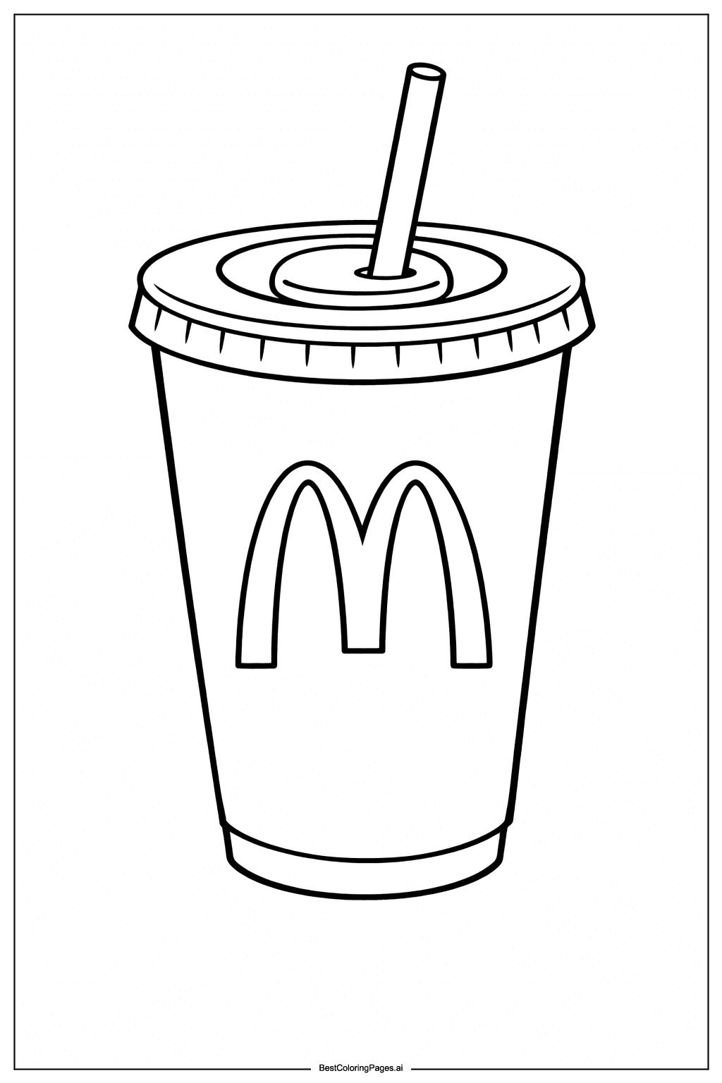 McDonald’s soft drink Coloring Page