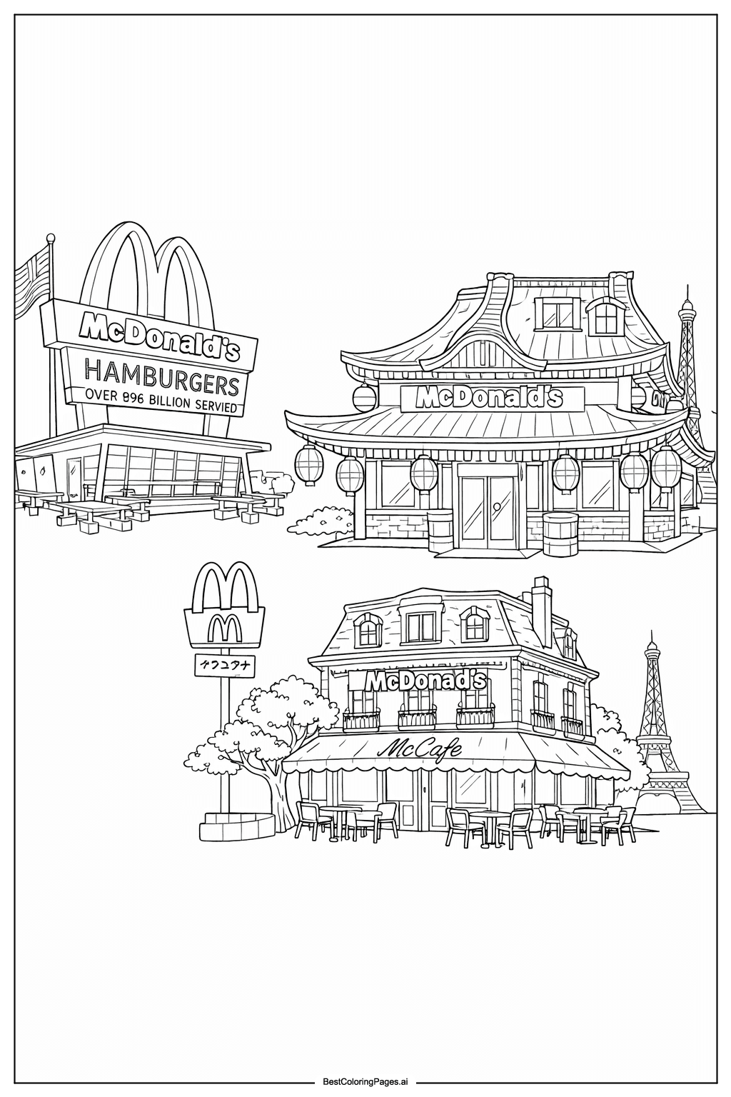 McDonald’s world tour Coloring Page