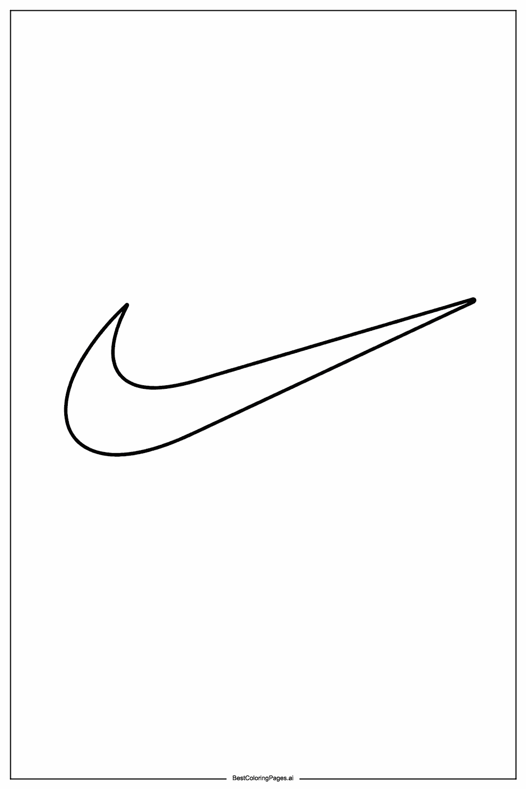 Nike logo outline Coloring Page