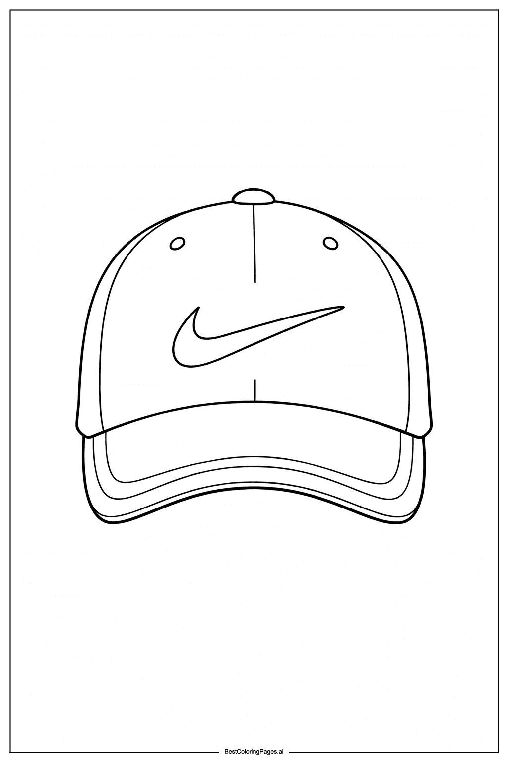 Nike sports cap Coloring Page