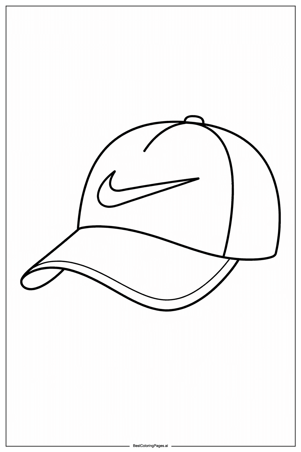 Nike sports cap Coloring Page