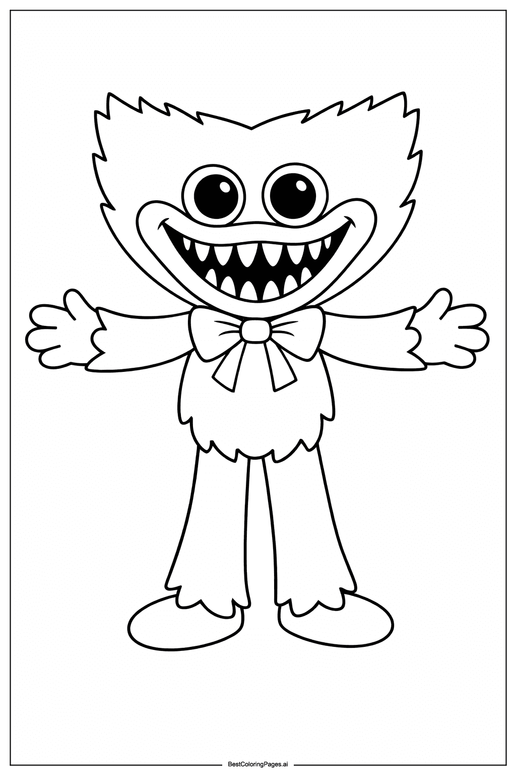 Poppy playtime smiling Coloring Page