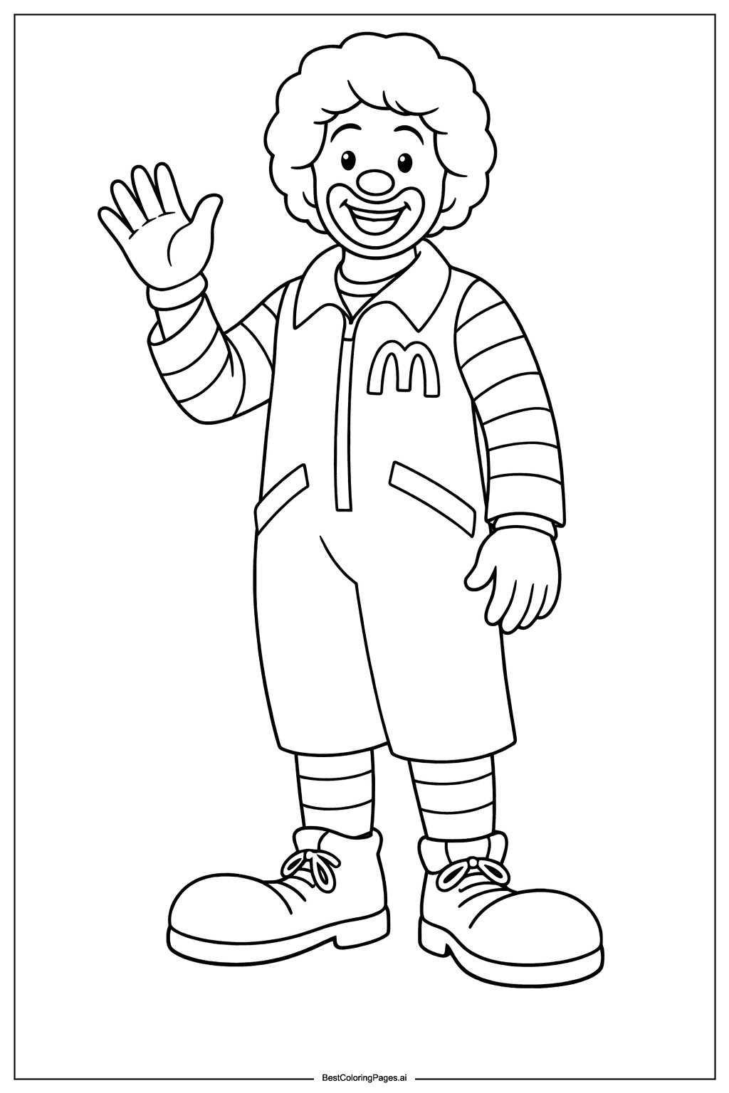 Ronald McDonald Coloring Page