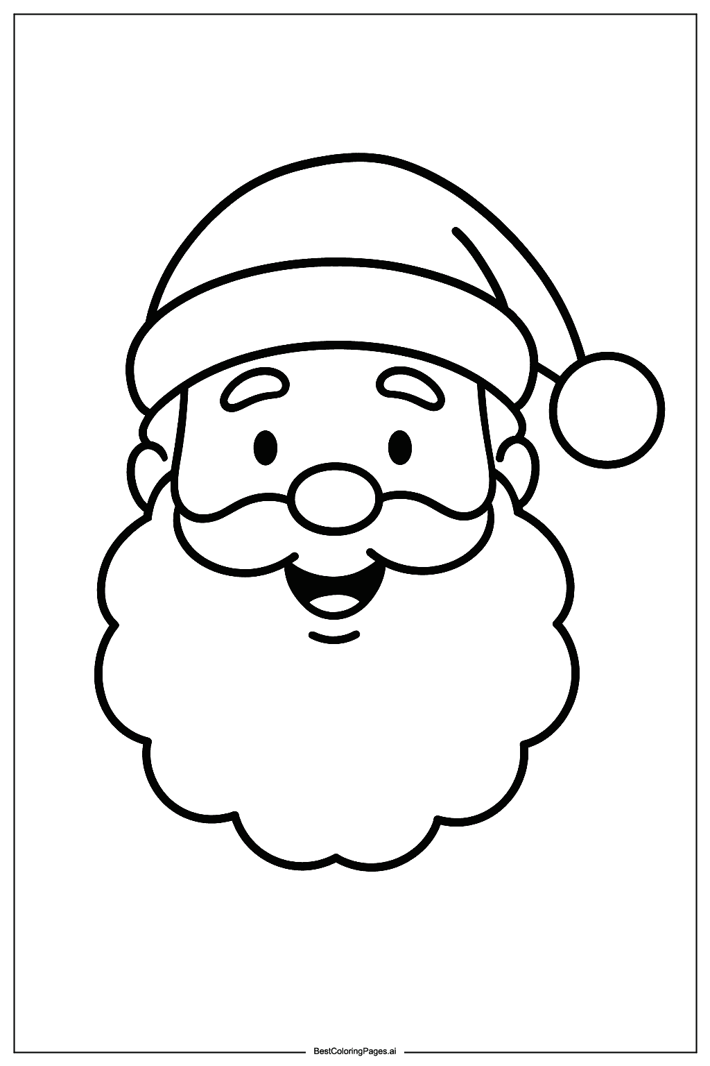 Santa Claus smiling Coloring Page