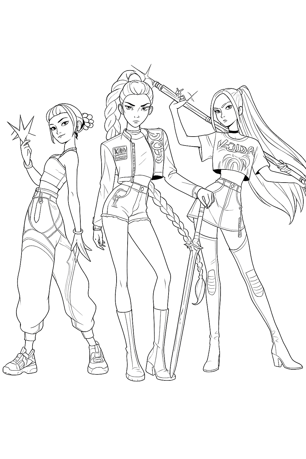 Kpop Demon Hunters Coloring Pages