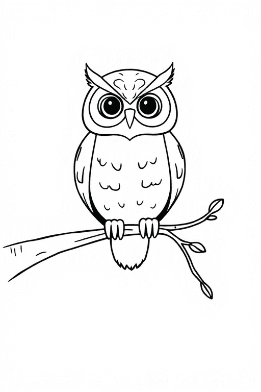 Gambar Mewarnai burung hantu