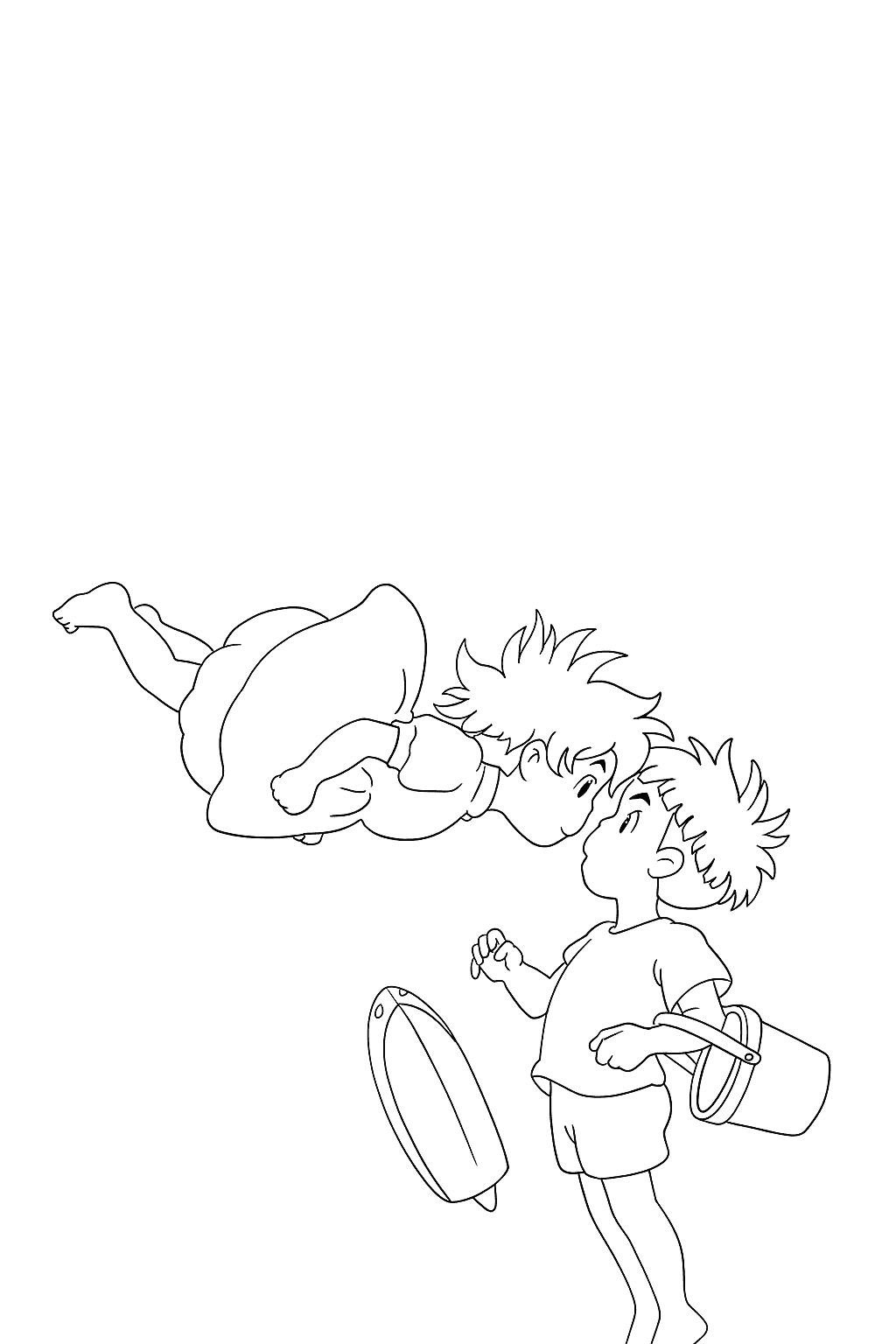 Pororo on the Cliff Coloring Pages