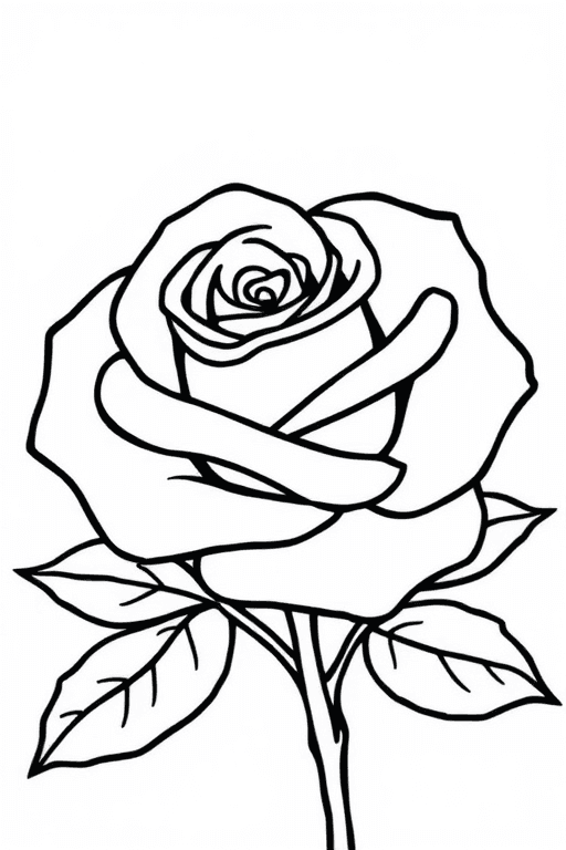 Dibujos de rosa para Colorear