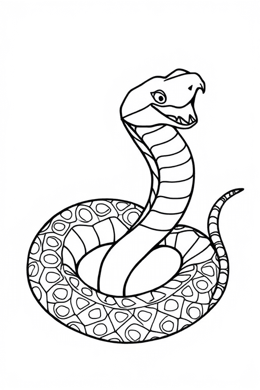 Gambar Mewarnai ular