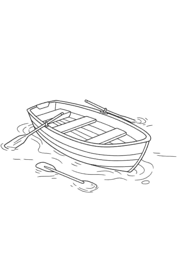 Seni garis perahu sederhana untuk mewarnai