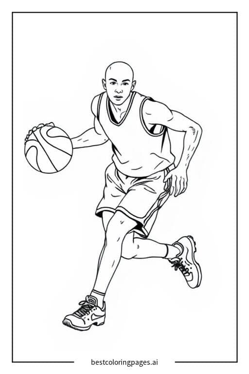 Basketball Player in Action