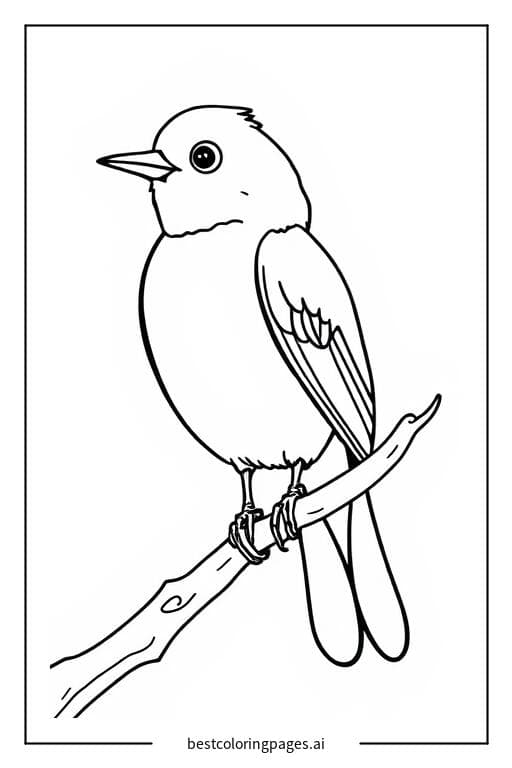 A Bird Sitting on a Branch