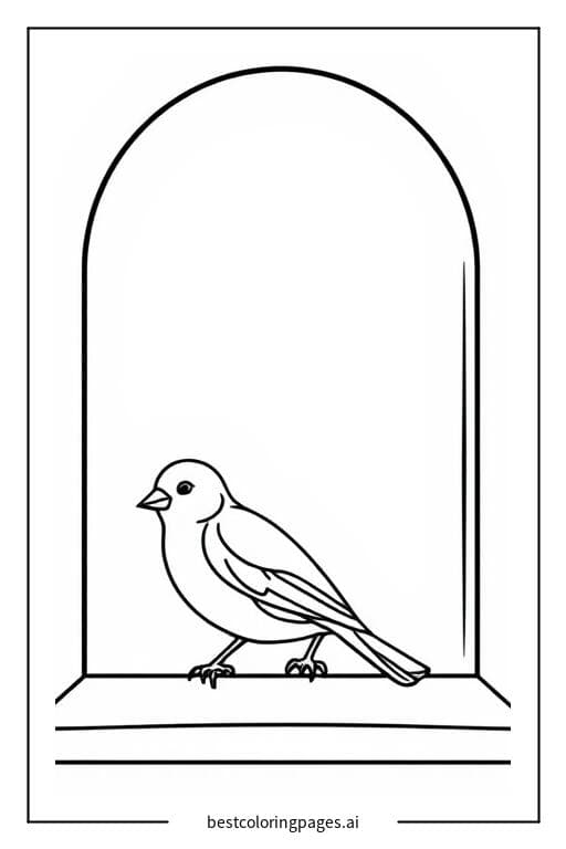 A Bird on a Windowsill