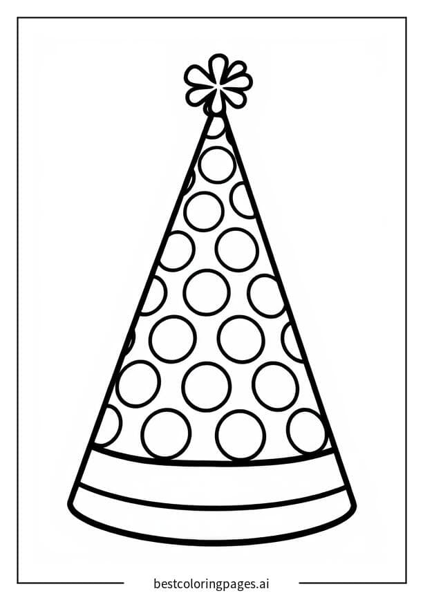 Dibujos de Sombrero de cumpleaños para Colorear