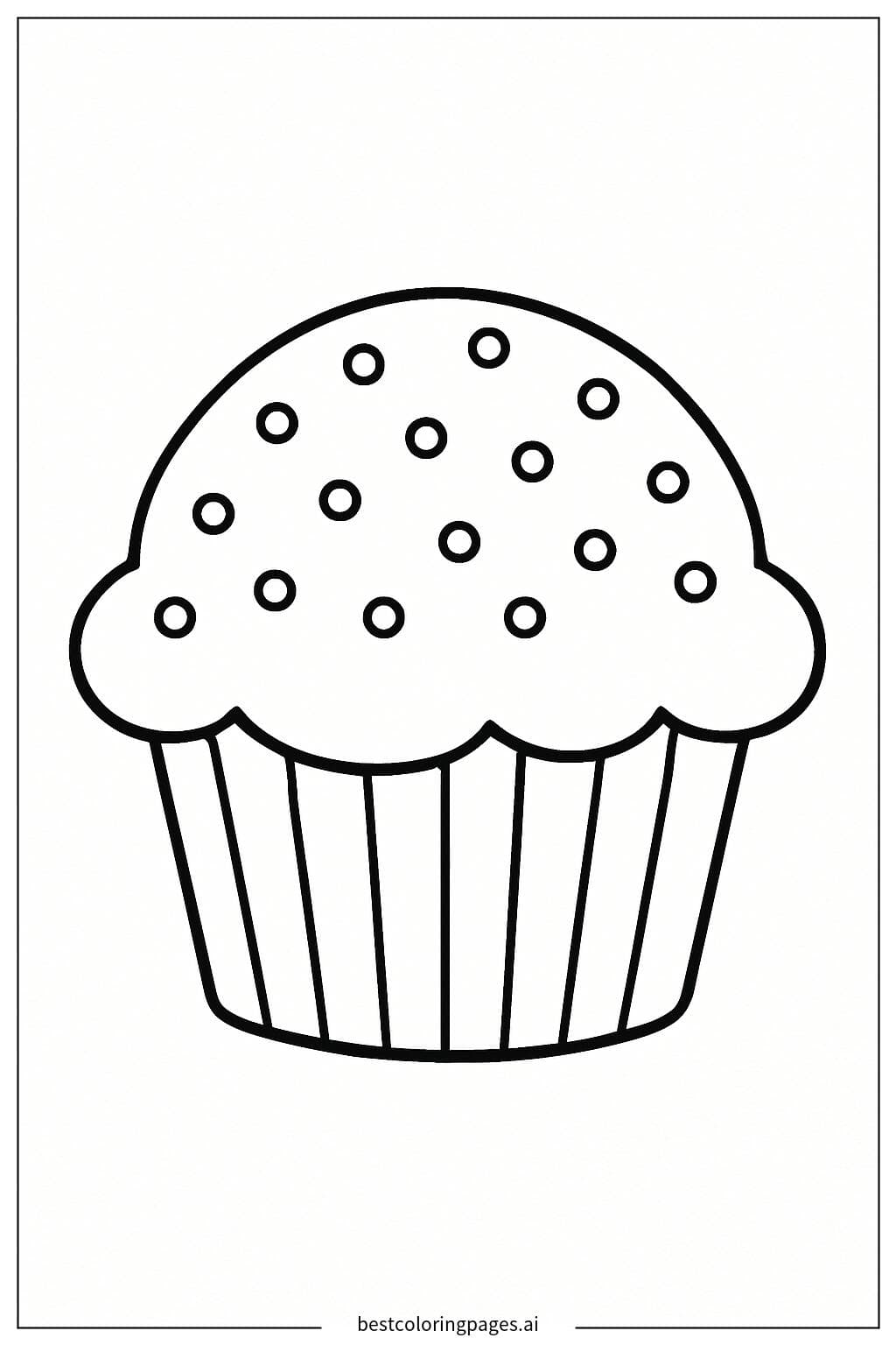 Cupcake with Sprinkles - Perfect for Birthday Fun