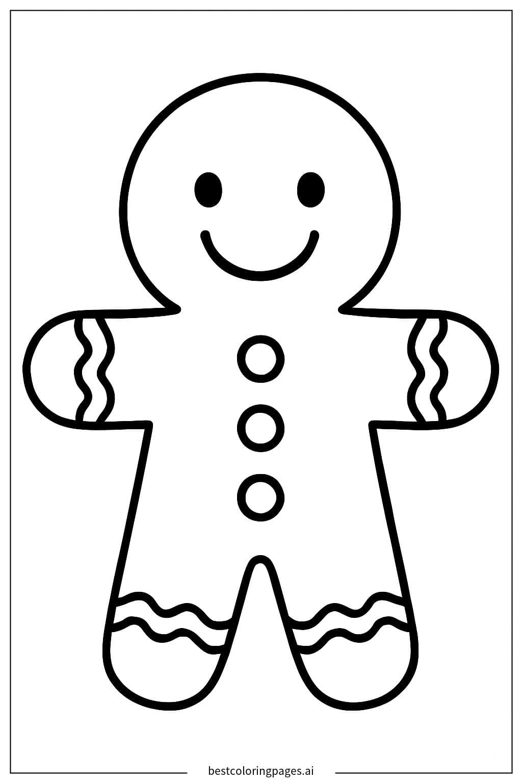 Boneco de Gengibre com Rosto Sorridente