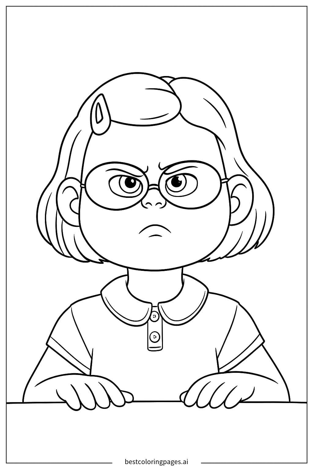 少女がパンダに変身する瞬間 のぬりえ