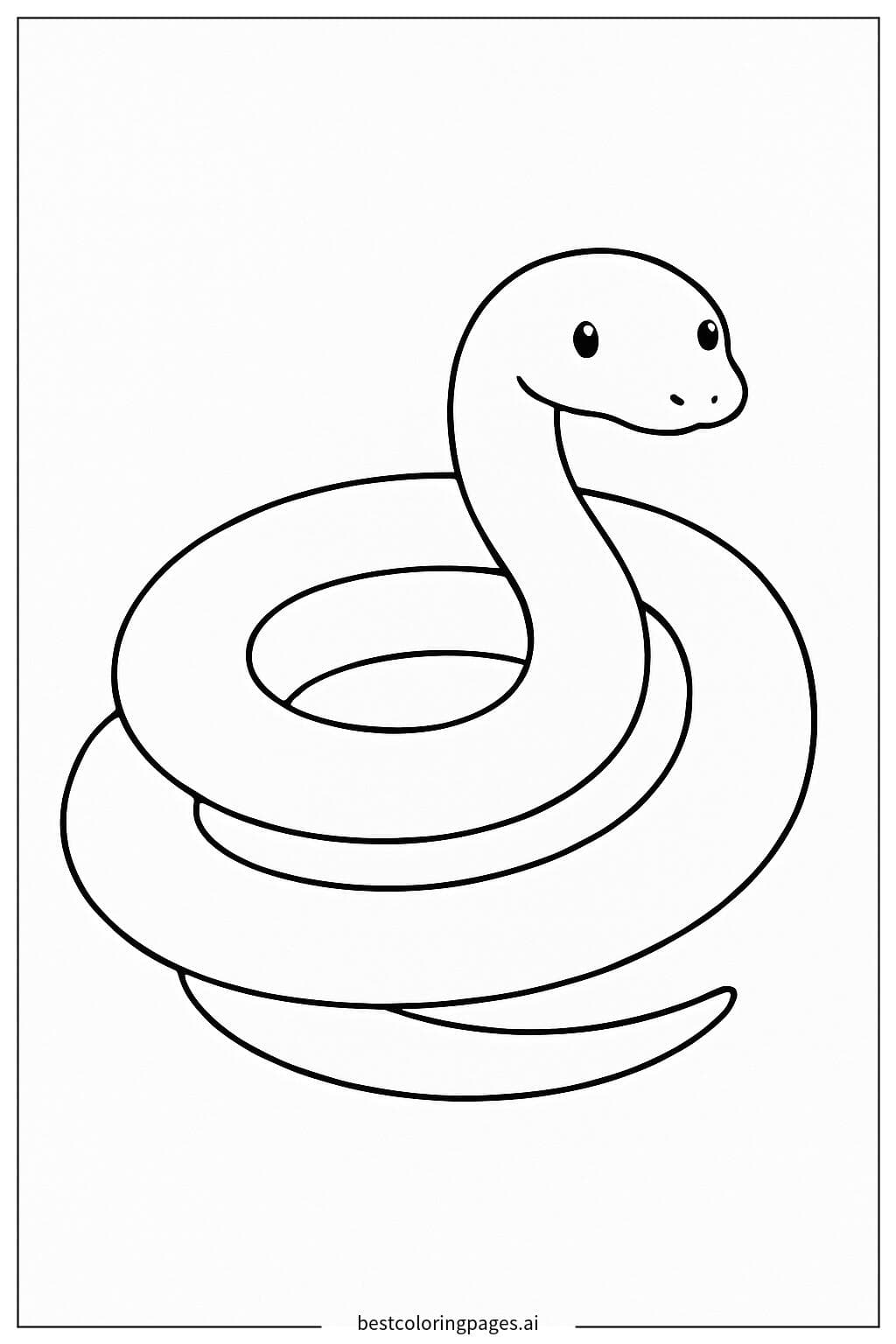 A Snake Coiled in a Simple Spiral