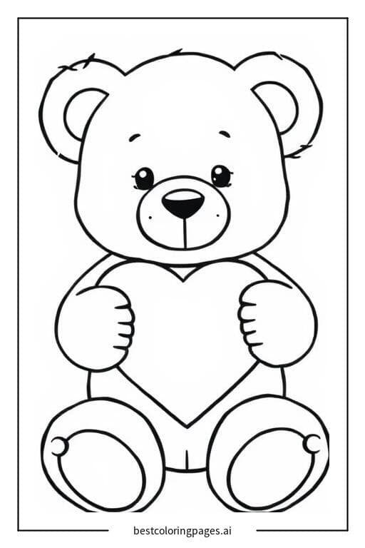 Cuddly Teddy with a Heart