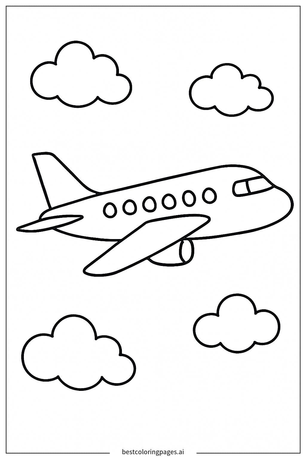 Avião Voando no Céu