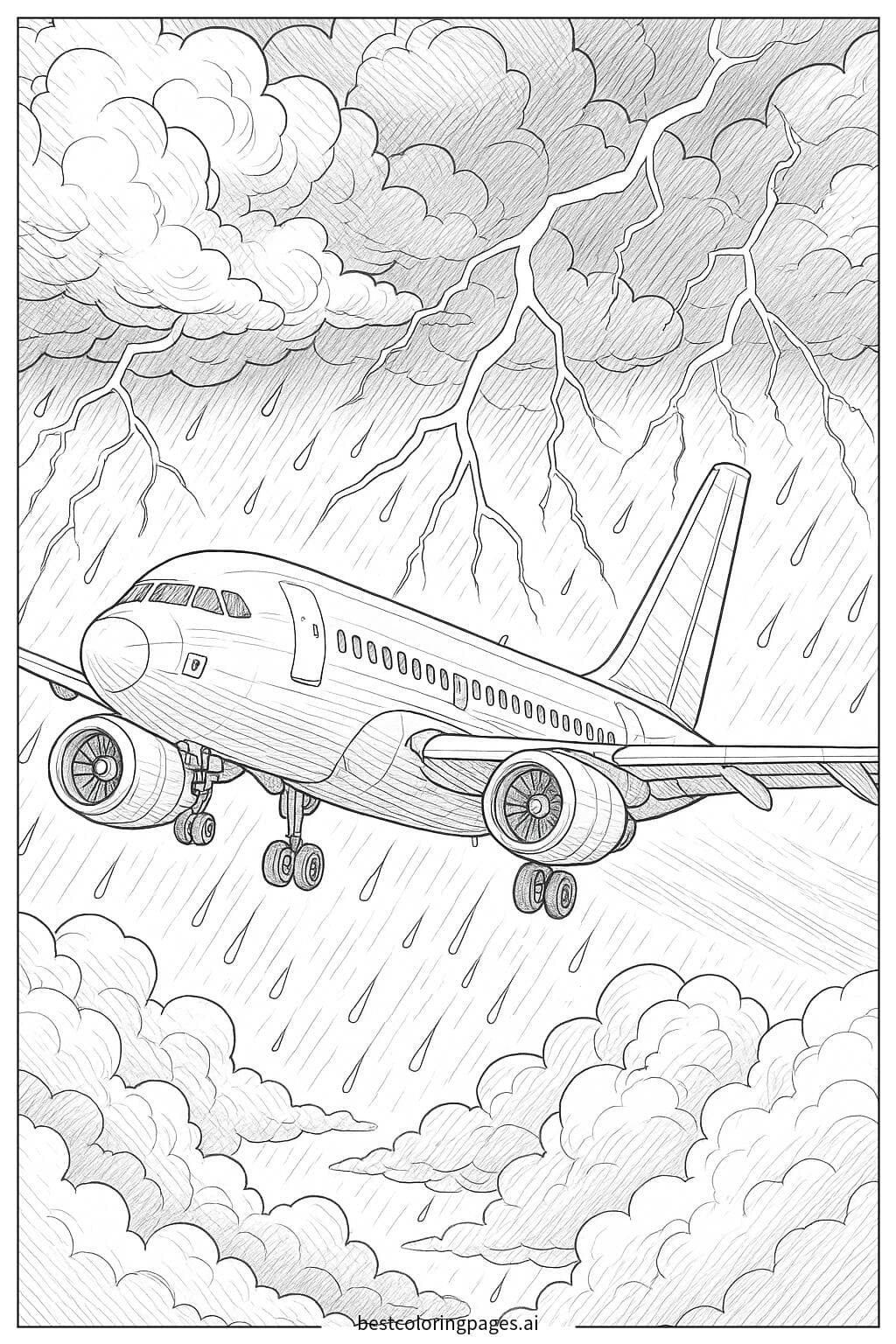 Avião em Tempestade