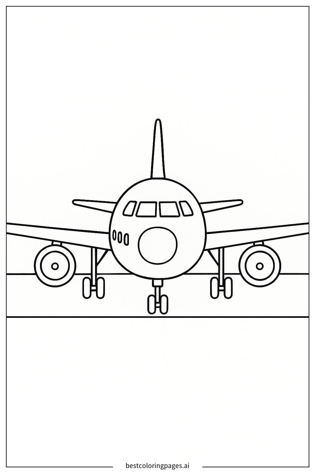 Avião estacionado na pista
