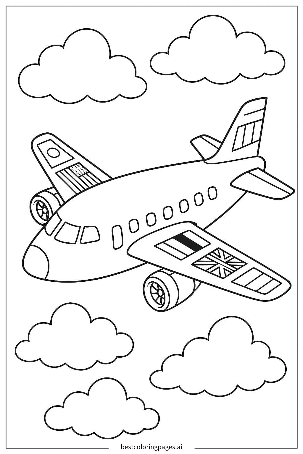 Avião com Bandeiras Internacionais