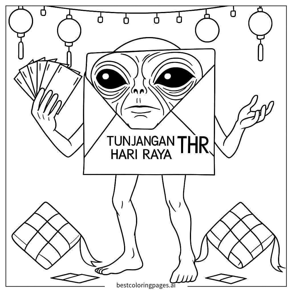 Coloriage La Surprise THR de l'Alien