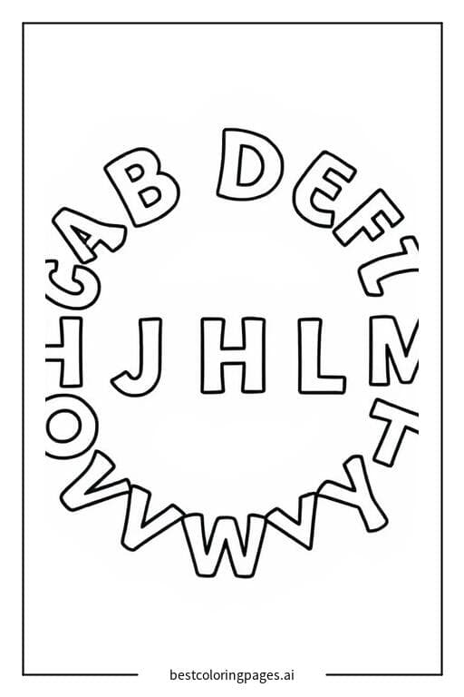Alphabet Letters Circle