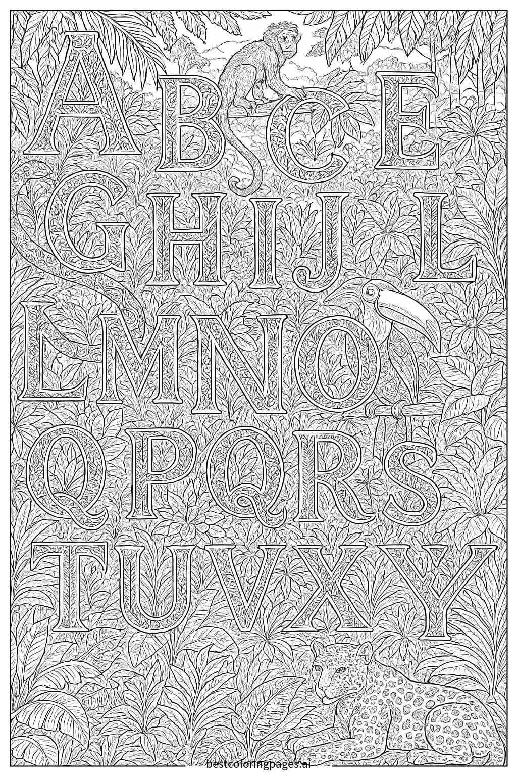 Alphabet Adventure in a Jungle Wonderland