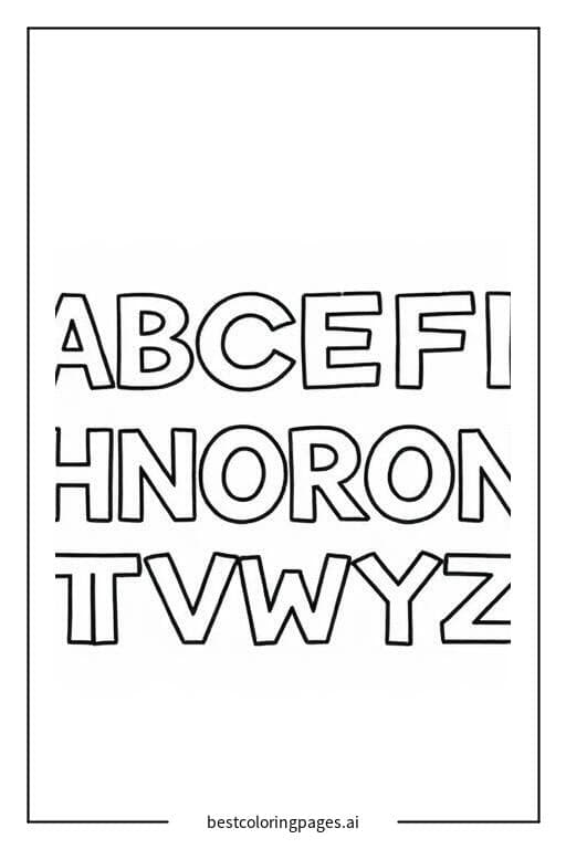 Alphabet Letters in a Row