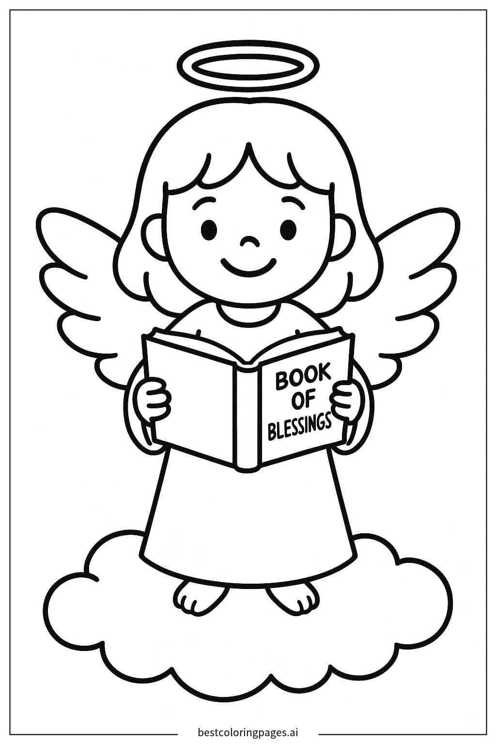 Anjo com um Livro de Bênçãos
