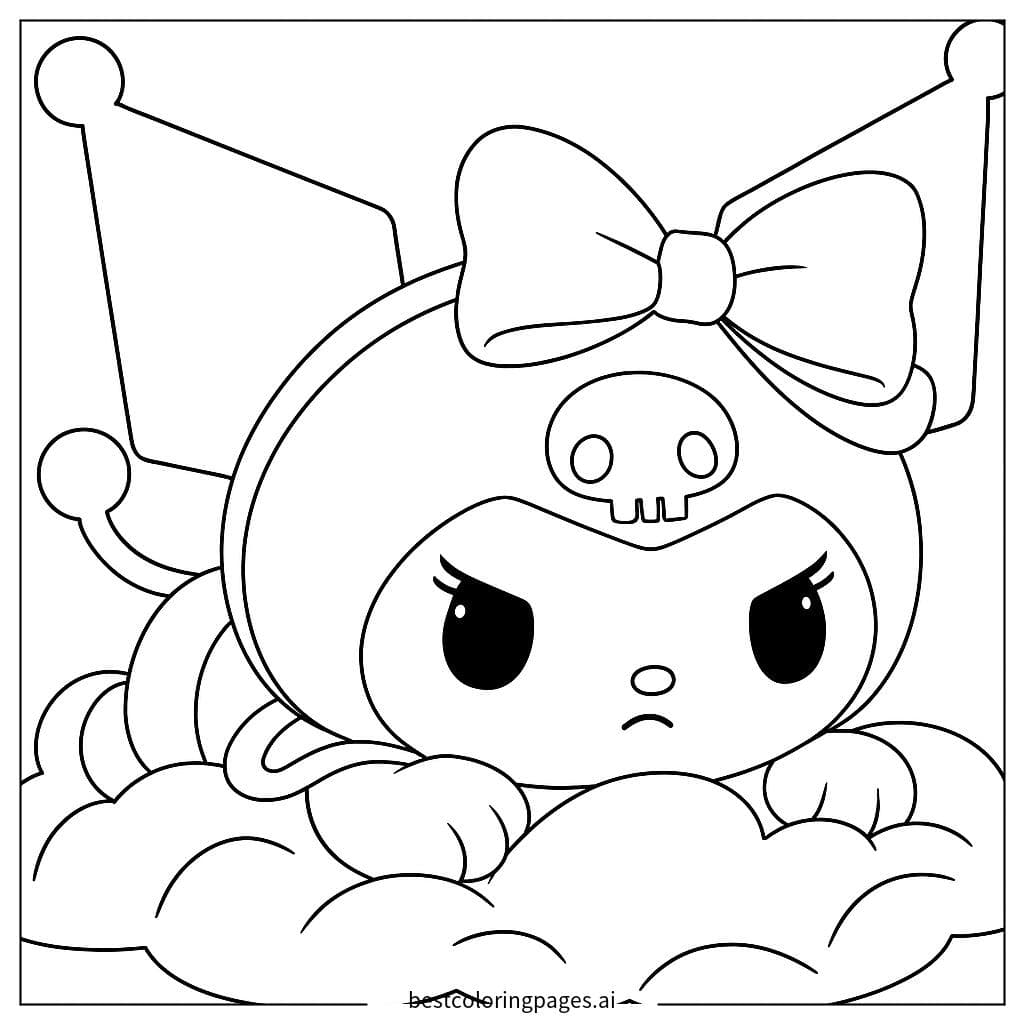 Kuromi tức giận trên đám mây
