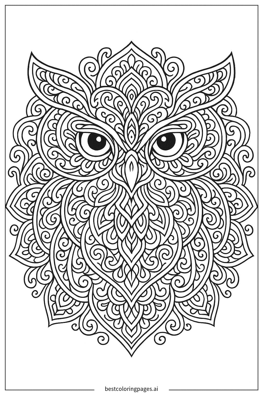 Owl Mandala Art