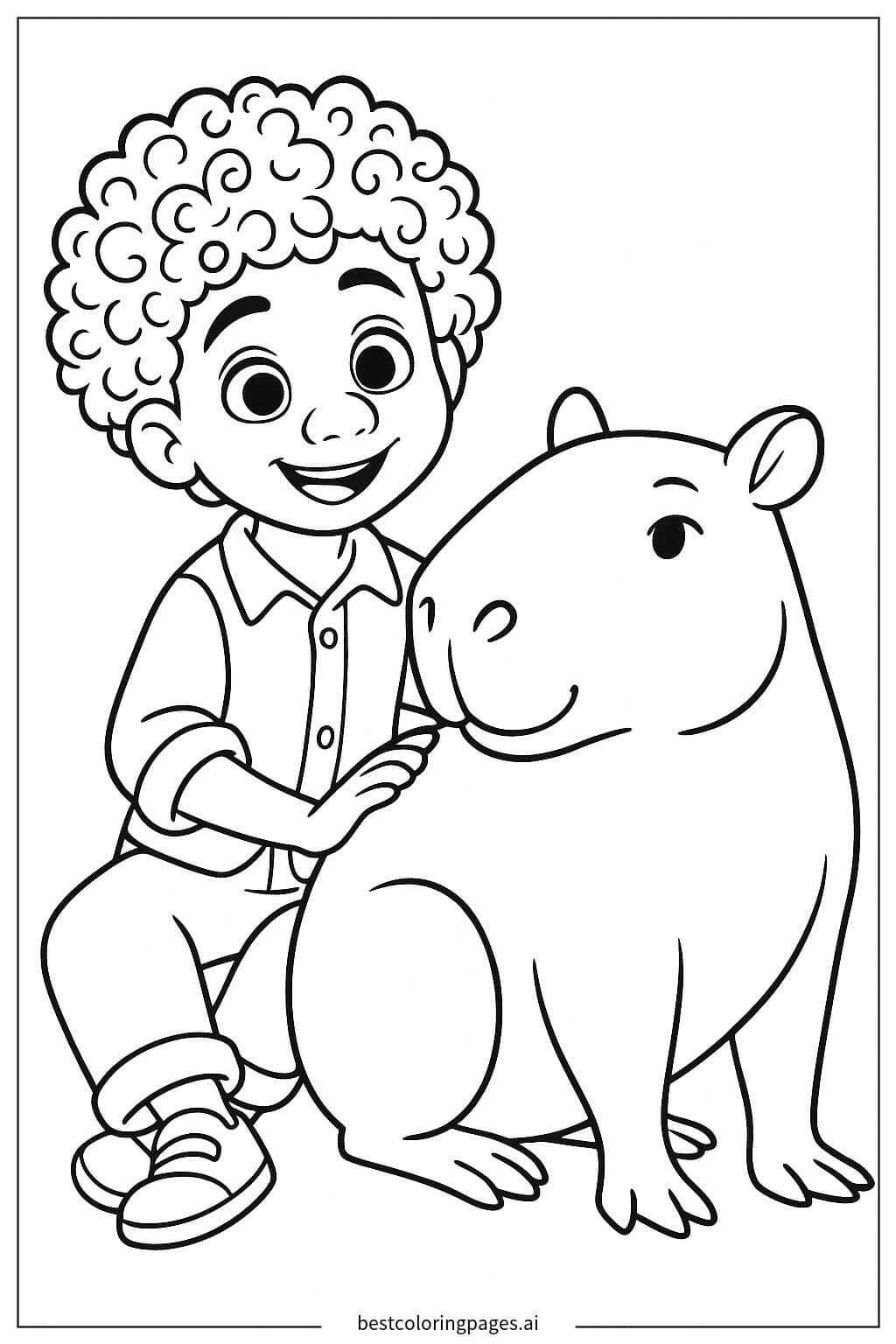 Antonio and His Capybara Friend