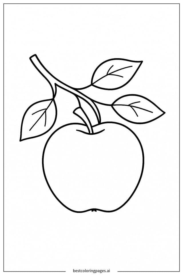 Apfel am Ast Ausmalbilder