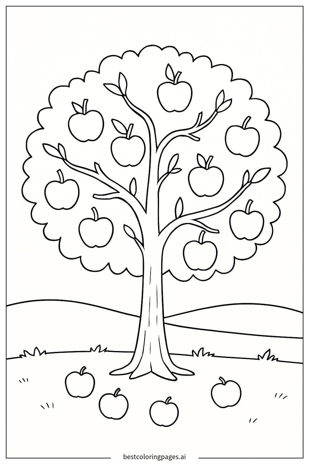 Apple Tree with Ripe Apples