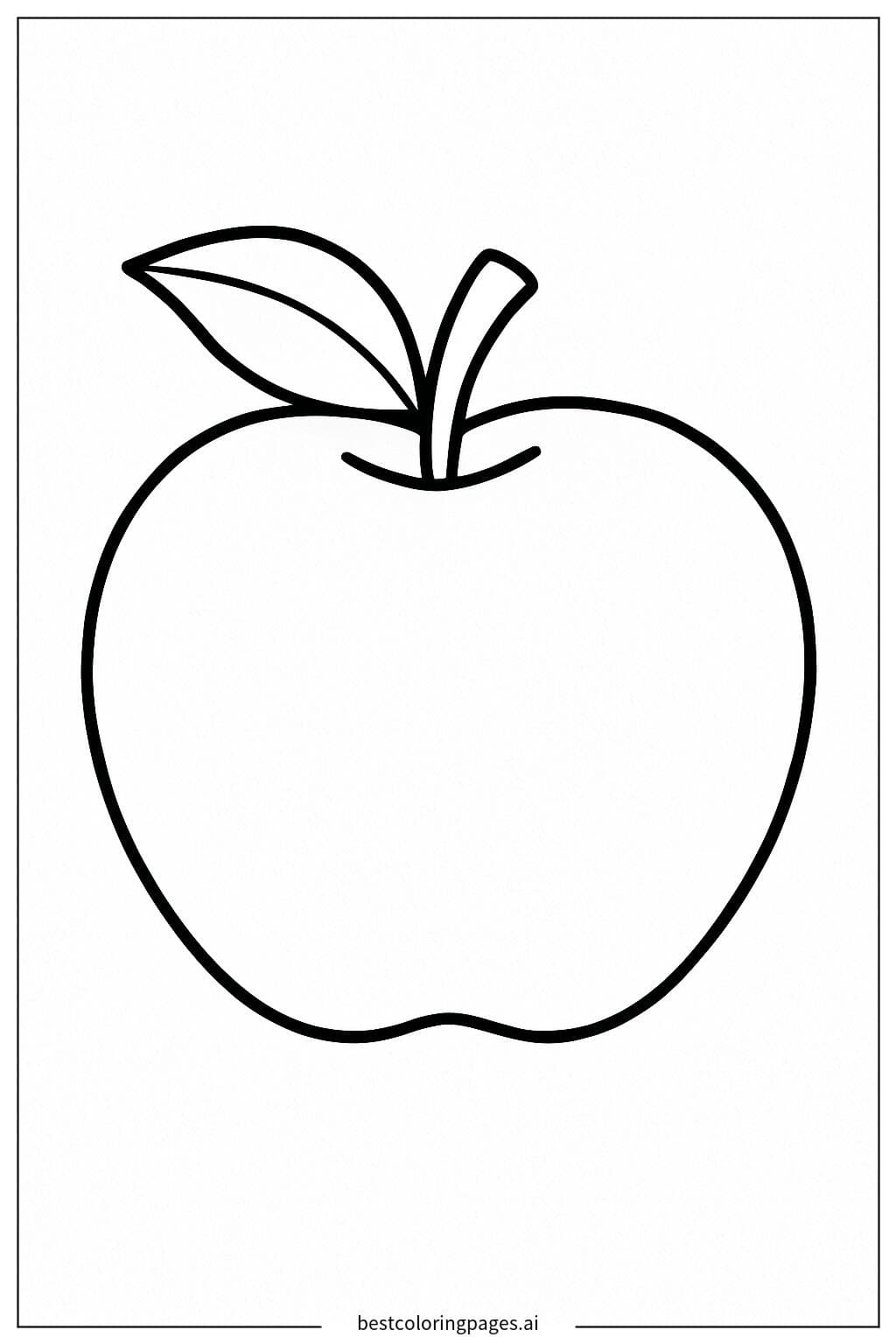 Apple with a Leaf