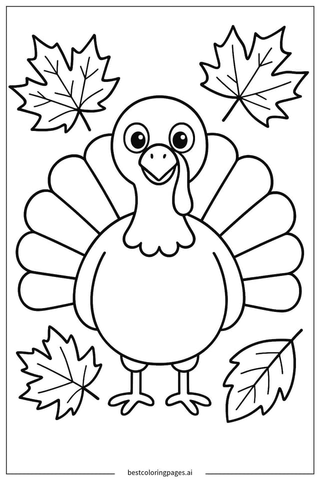 Herbstblatt Ausmalbilder