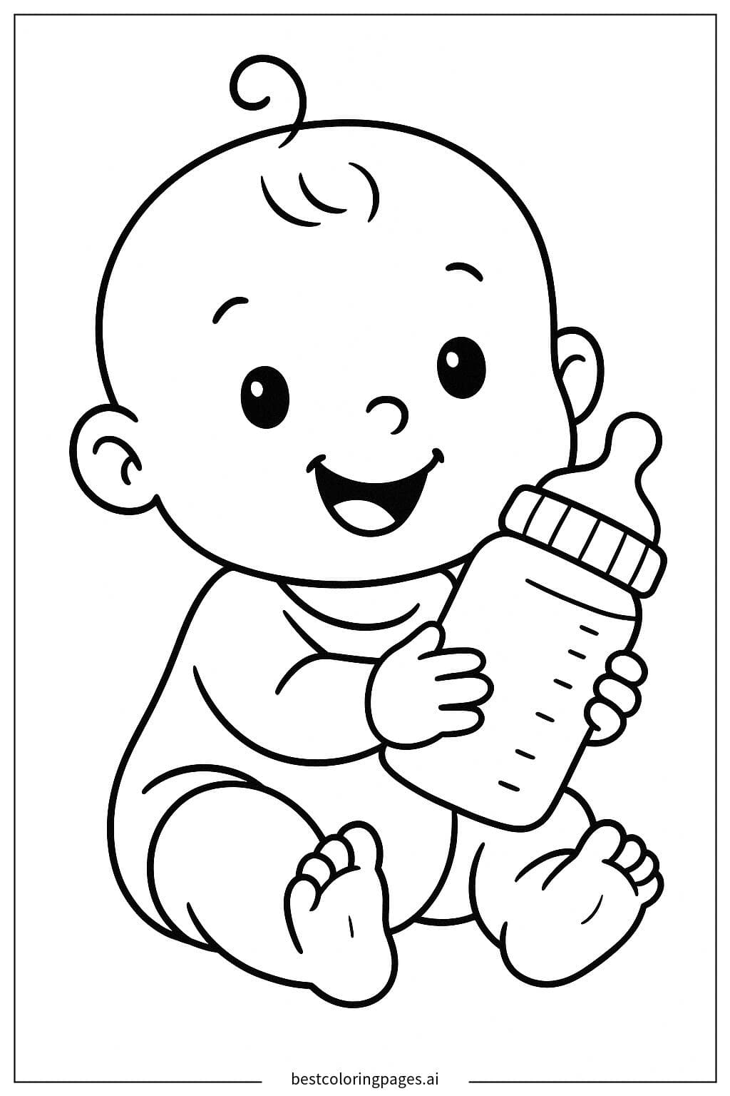 Baby Drinking Milk from a Bottle
