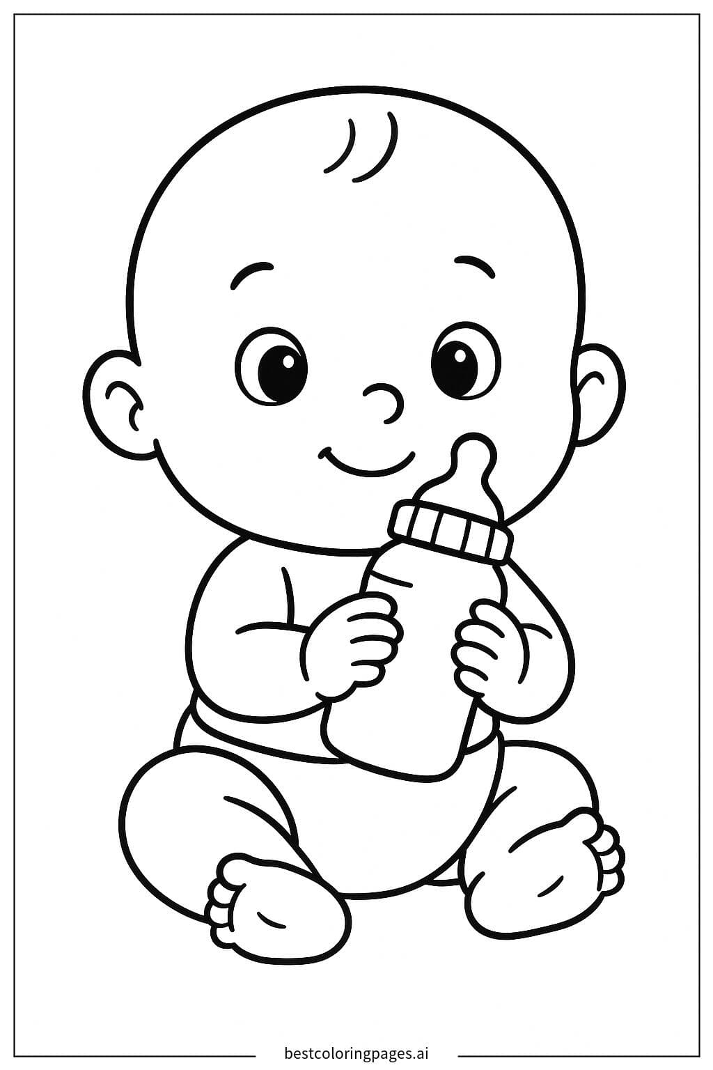 Baby Drinking from a Bottle