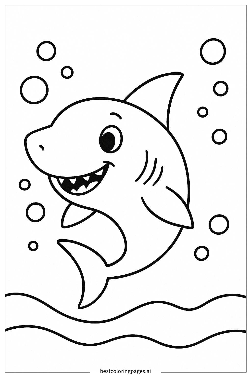 Baby Shark Coloring Page