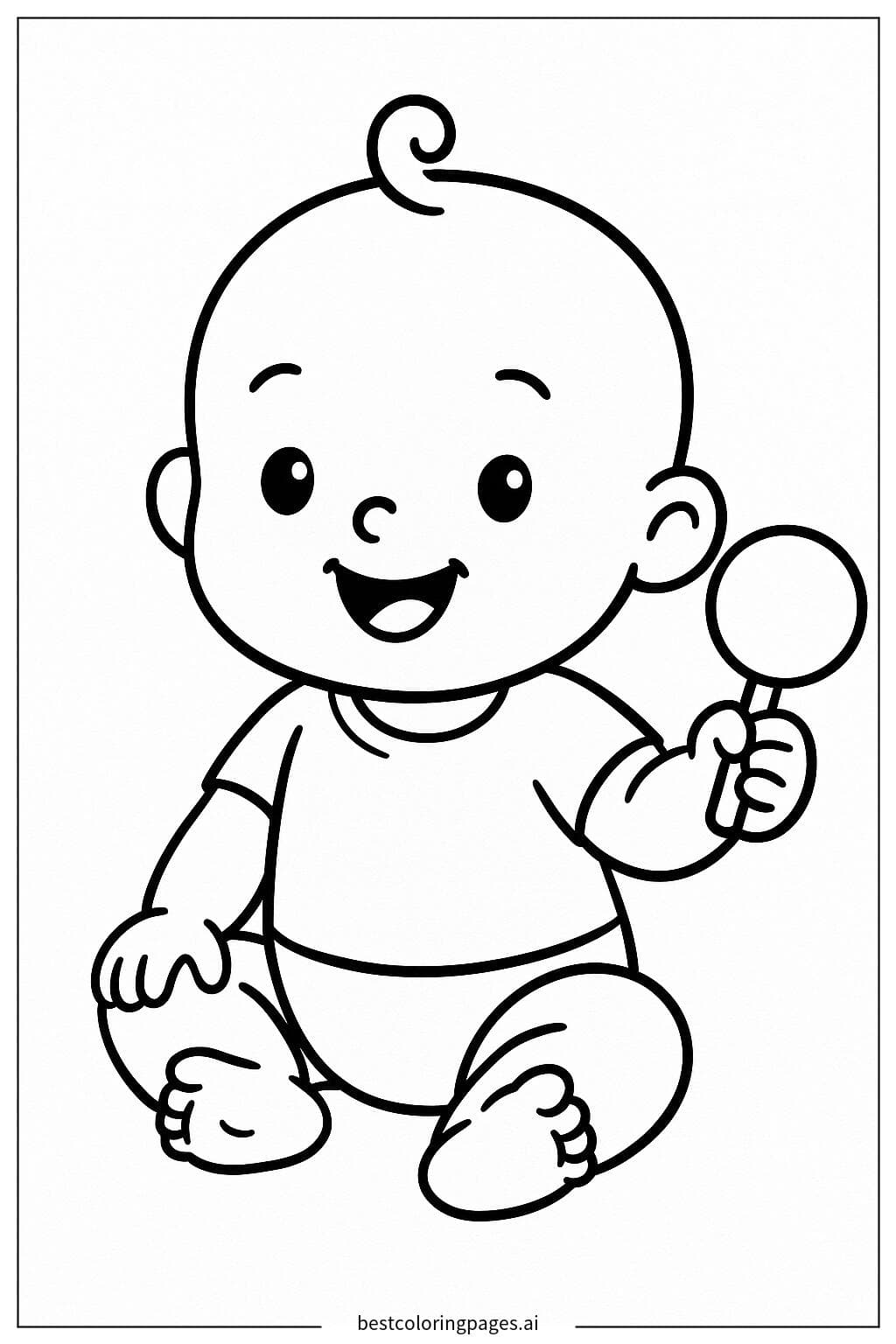 Baby Smiling with a Toy