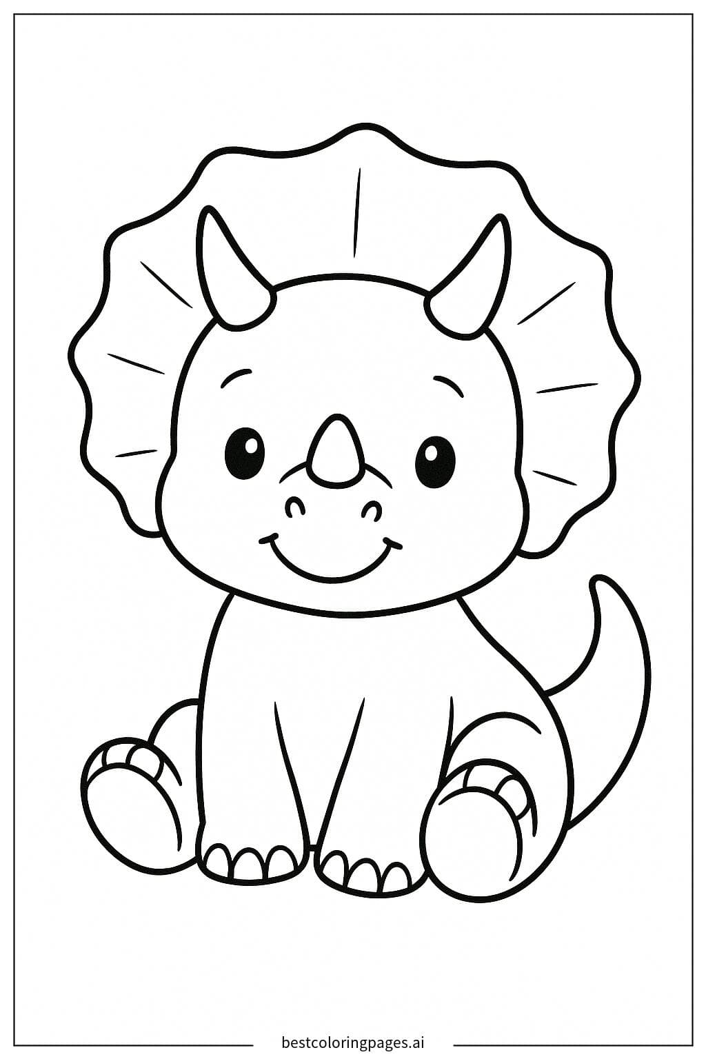 Baby Triceratops Sitting