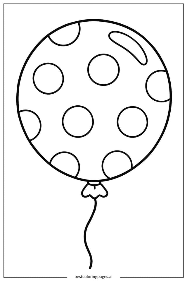 Dibujos de Globo con Lunares para Colorear