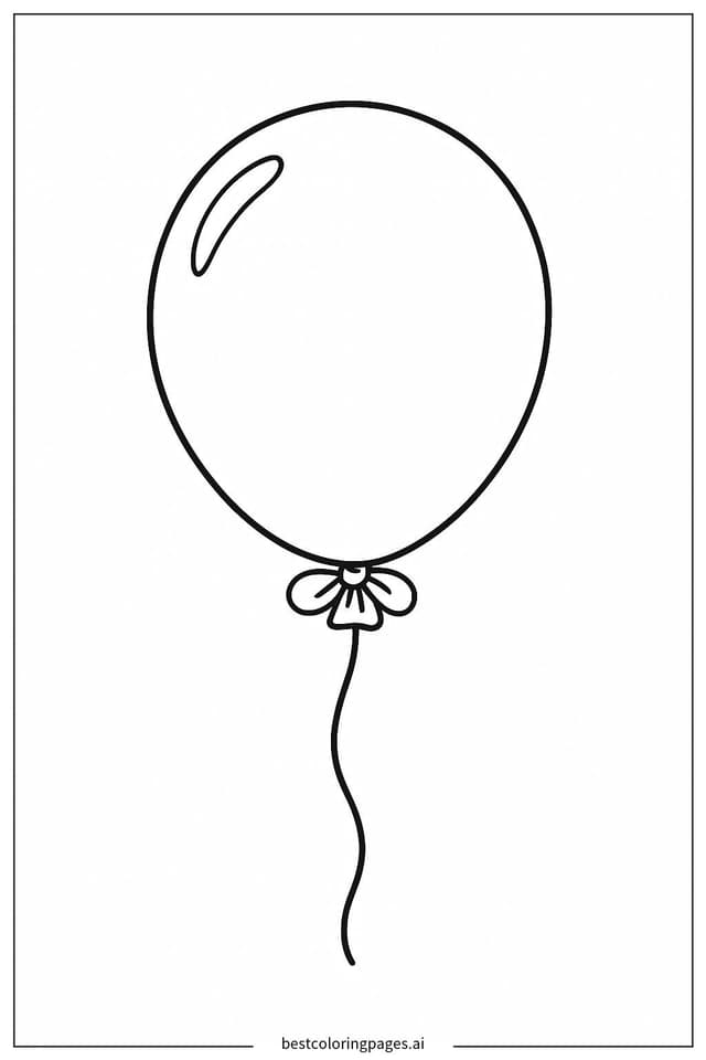 Dibujos de Globo con Lazo para Colorear