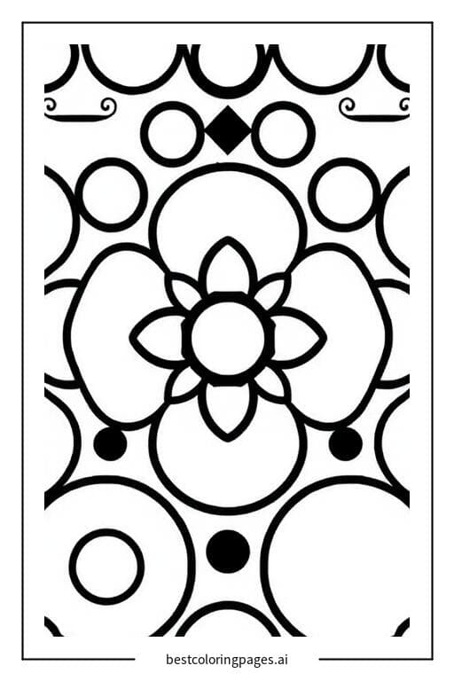 Disegni di Modello astratto di base da Colorare